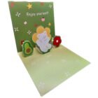 Green 3D card with the writing "Enjoy yourself!"