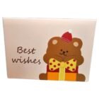 Card with the writing "Best wishes"