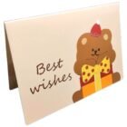 Card with the writing "Best wishes"