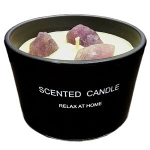black scented candle